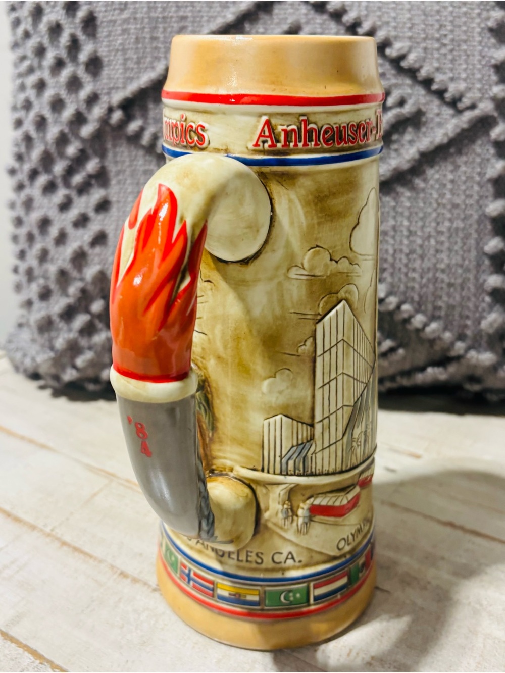 Rare Vintage Anheuser Busch 1984 LA Olympics Stein - Picture 3 of 7
